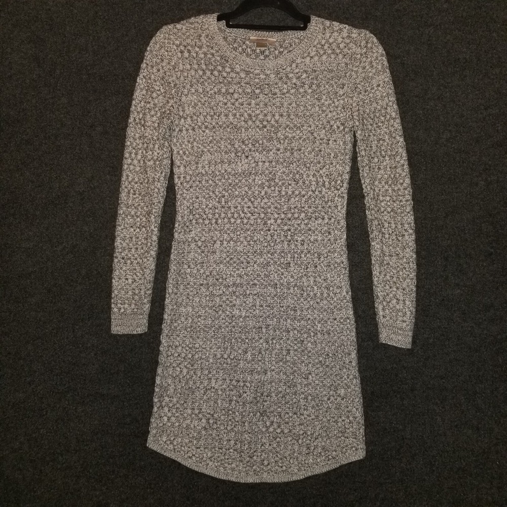Ann Taylor LOFT Women's Gray Chunky Knit Sweater Long Sleeve Dress Size XSP